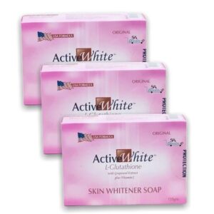 Active White L Glutathione Skin Whitener Soap Pack of 3